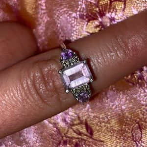 SILVER Amethyst ring